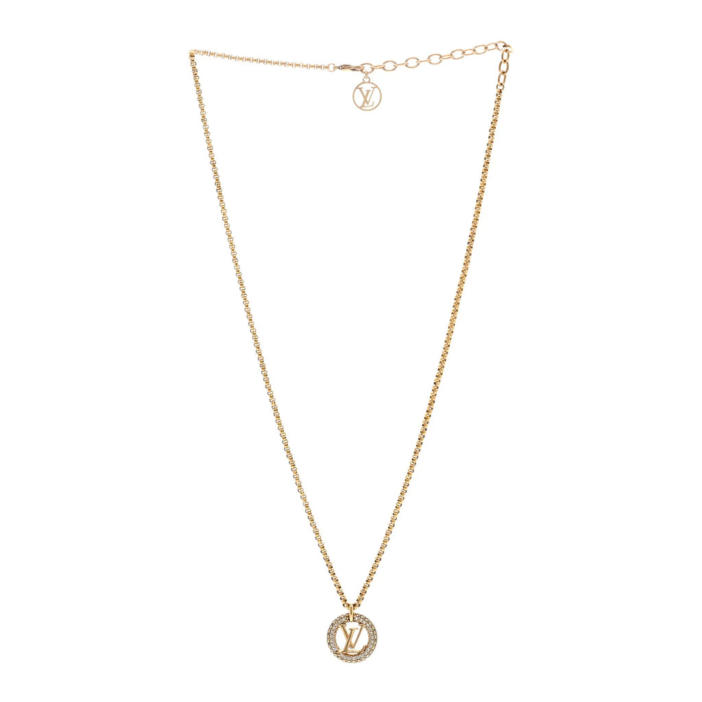 Louis Vuitton Gold Crystal Necklace