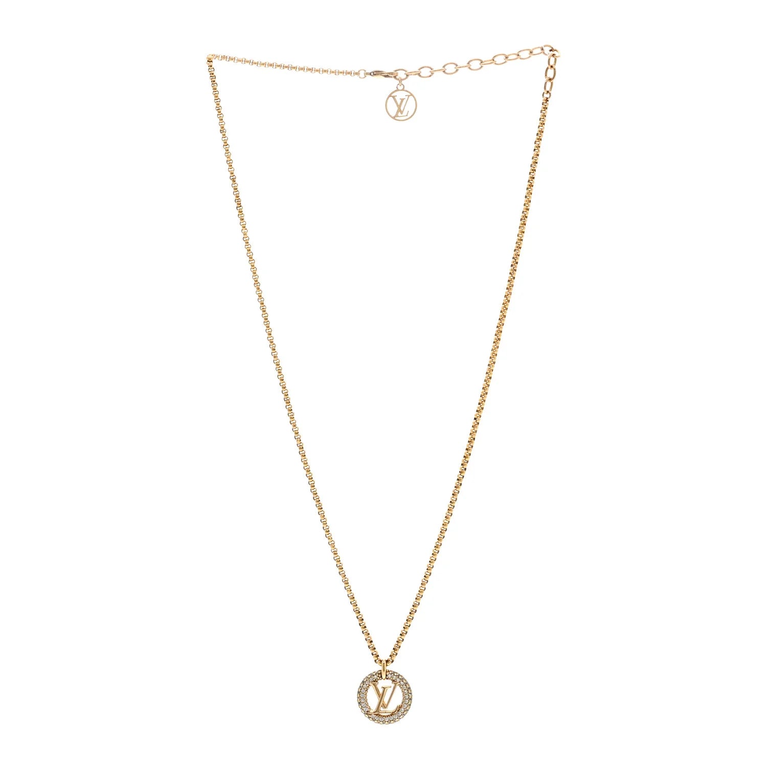 Louis Vuitton Gold Crystal Necklace