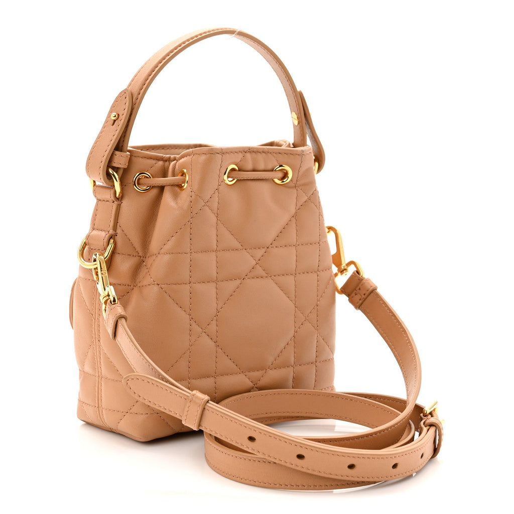 Dior Caro Quilted Bucket Bag