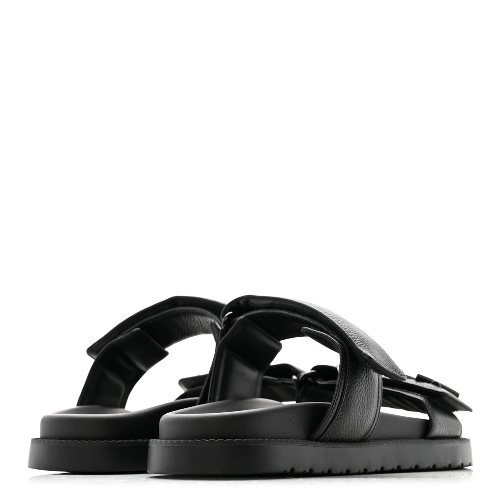 Louis Vuitton Black Grained Sandals