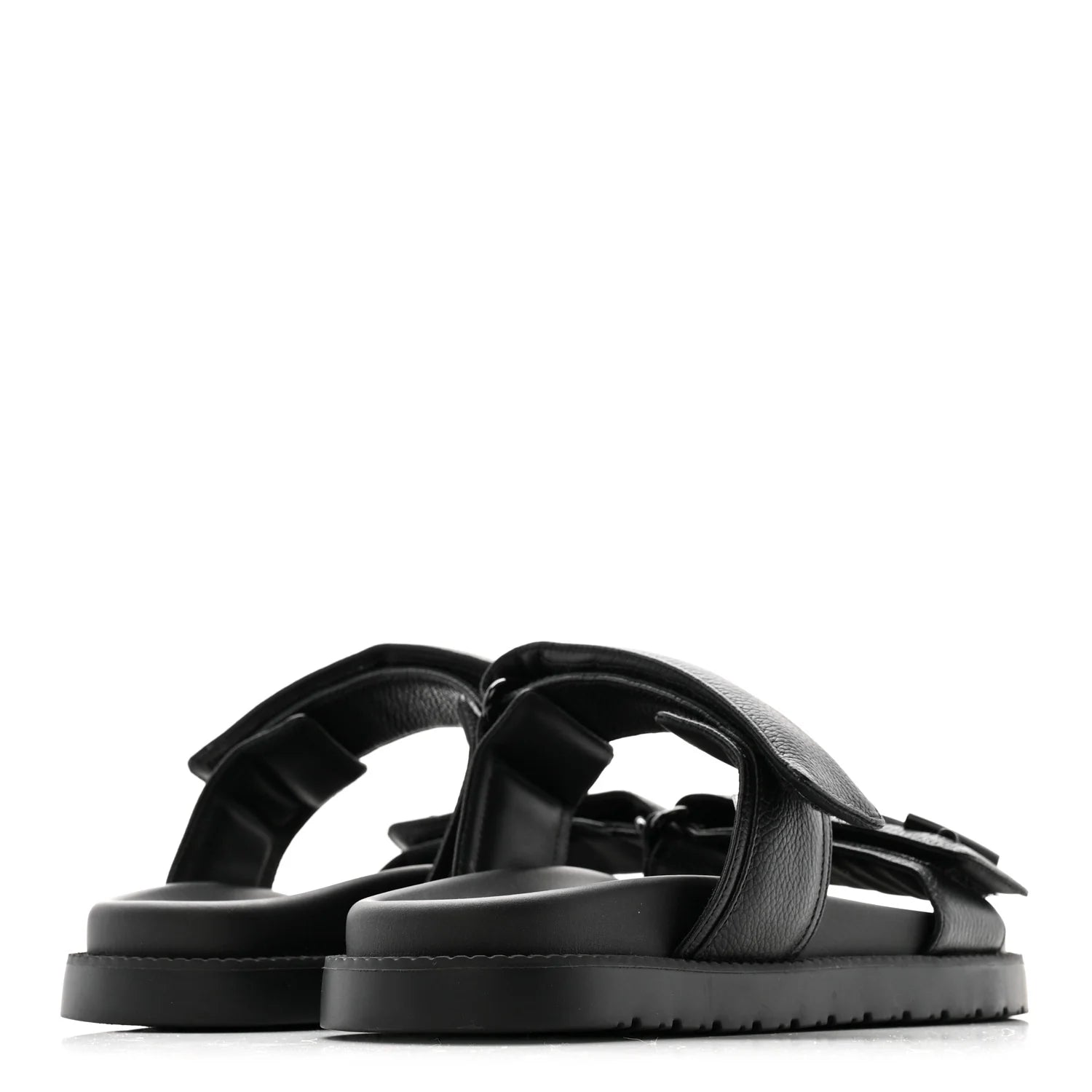 Louis Vuitton Black Grained Sandals