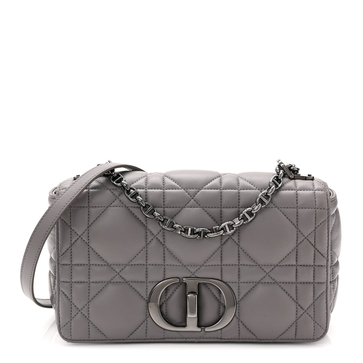 Dior Caro Grey Quilted Bag