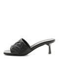 Prada Black Ruched Leather Mules
