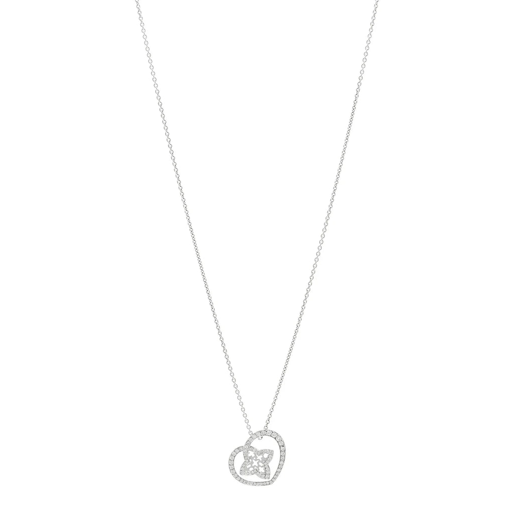 Louis Vuitton Silver Heart Necklace Short Description: