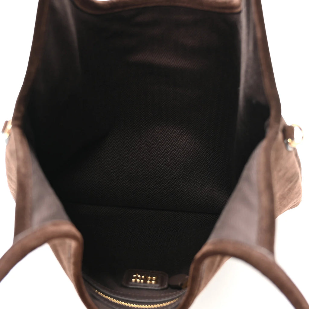 Miu Miu Brown Suede Tote