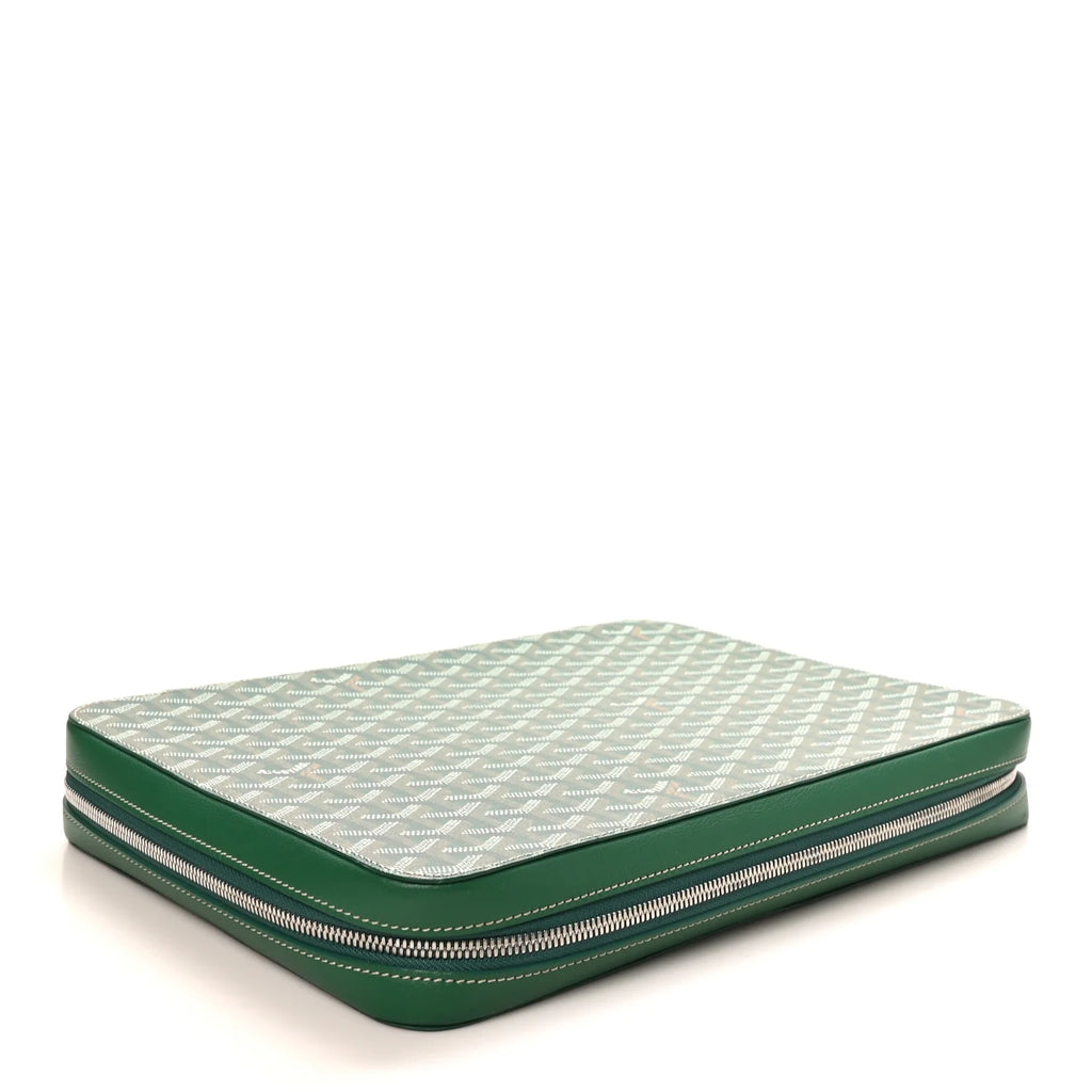 Goyard Green Goyardine Travel Case