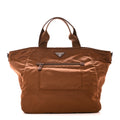 Prada Brown Nylon Zip Tote