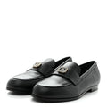 Chanel Black Leather CC Loafers