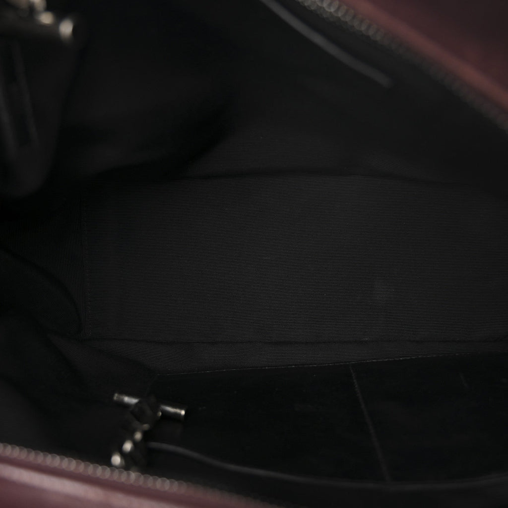 Saint Laurent Burgundy Quilted Tote