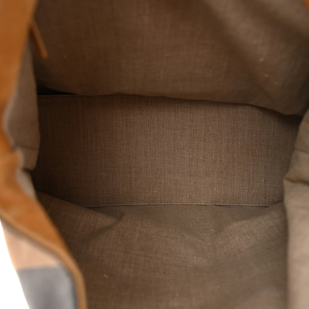 Fendi Brown Pequin Striped Hobo