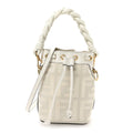 Fendi White Monogram Mini Bucket