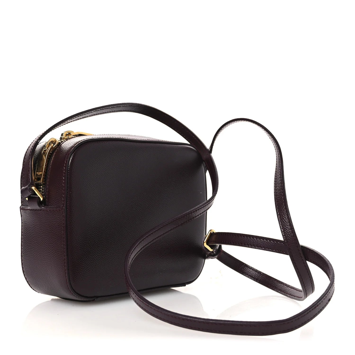 Saint Laurent Burgundy Grained Bag