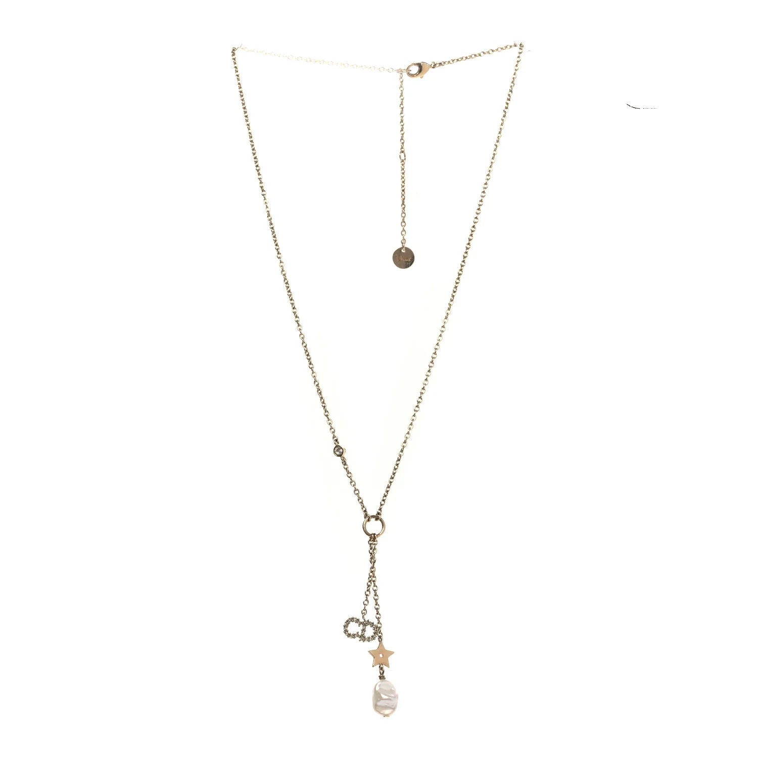 Dior Gold Star Pearl Necklace