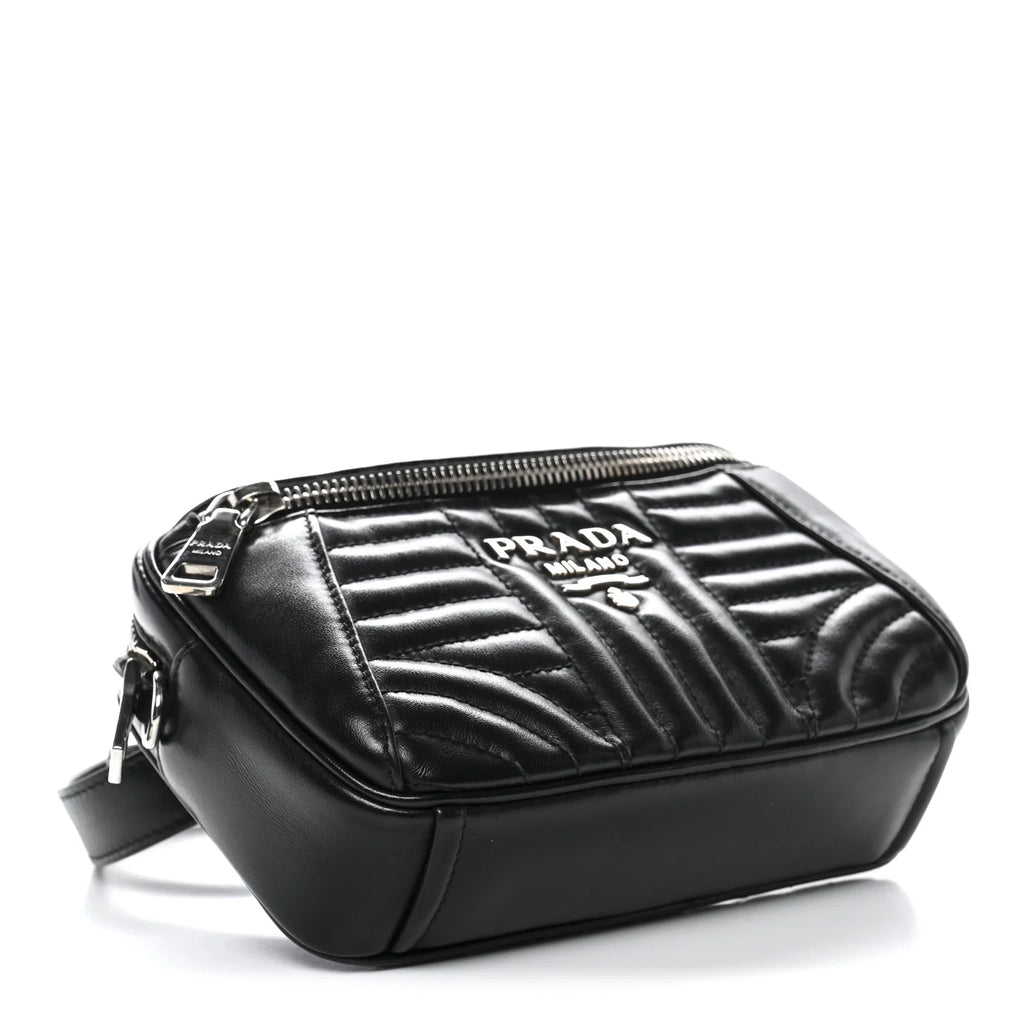 Prada Black Quilted Leather Belt Bag