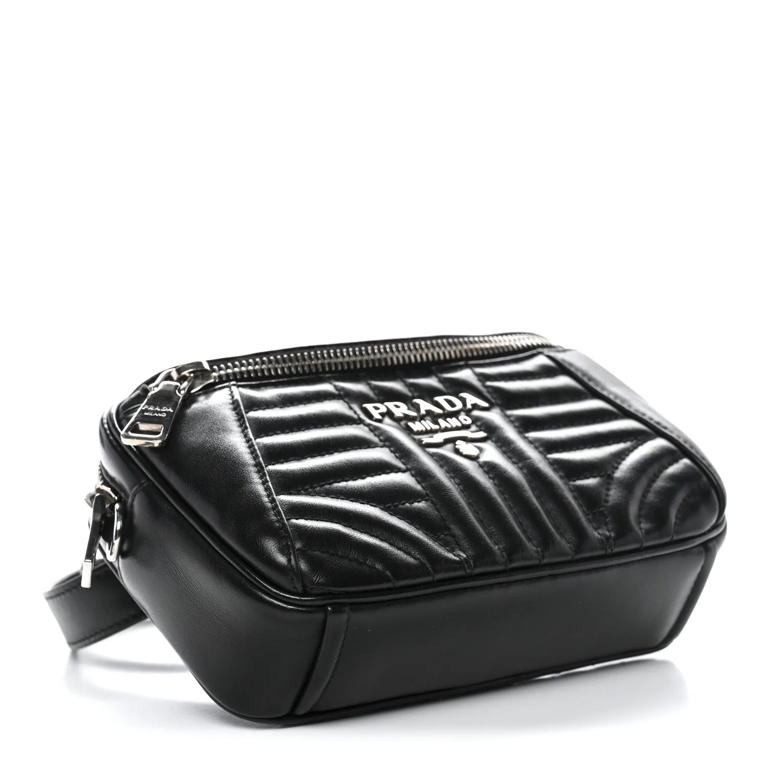 Prada Black Quilted Leather Belt Bag