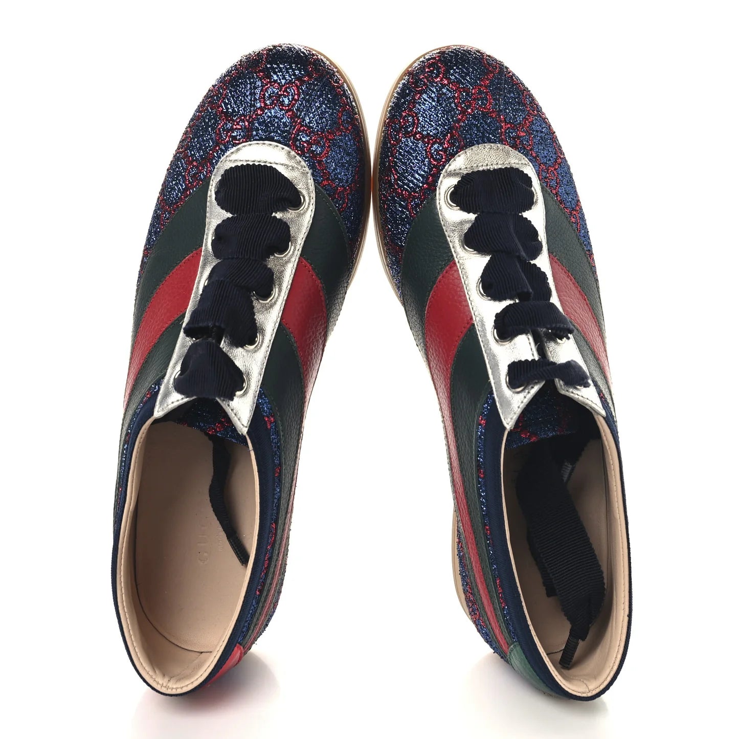 Gucci Blue Glitter GG Sneakers