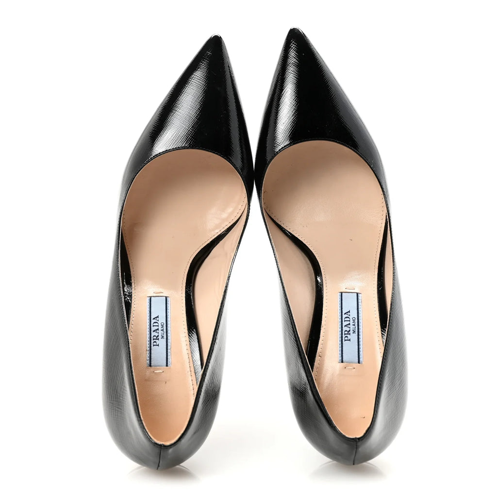 Prada Black Pointed-Toe Pumps