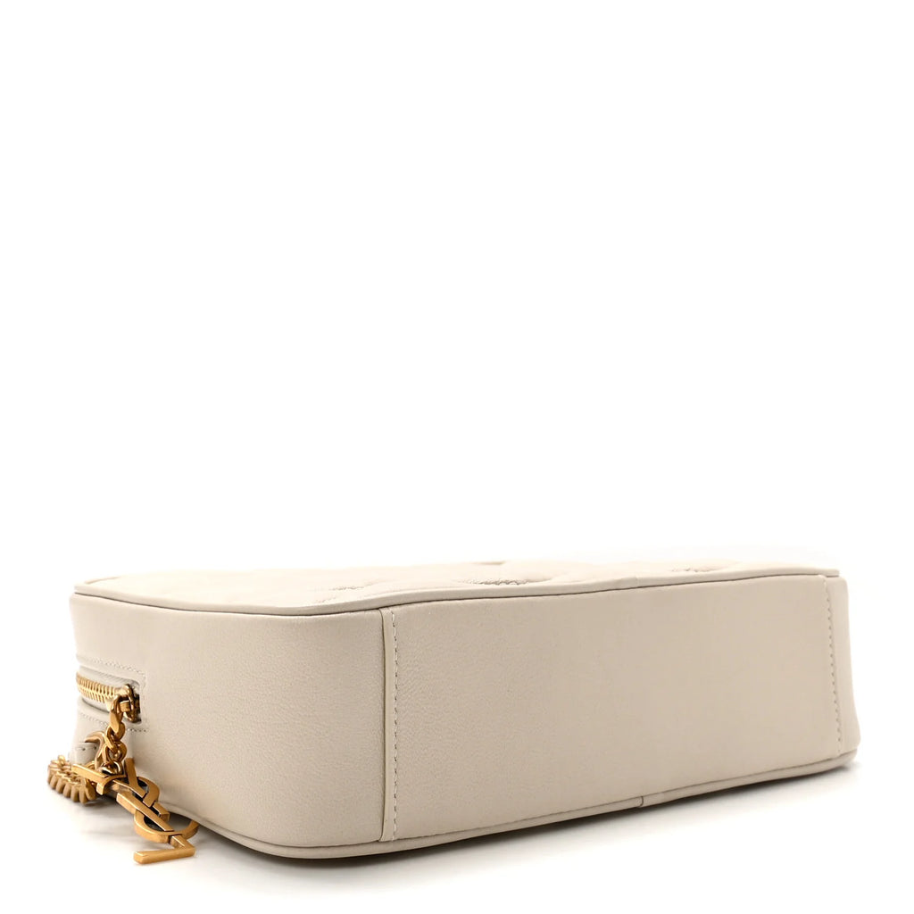 Saint Laurent White Quilted Camera