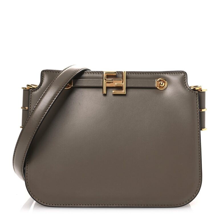 Fendi Taupe Leather Touch Bag