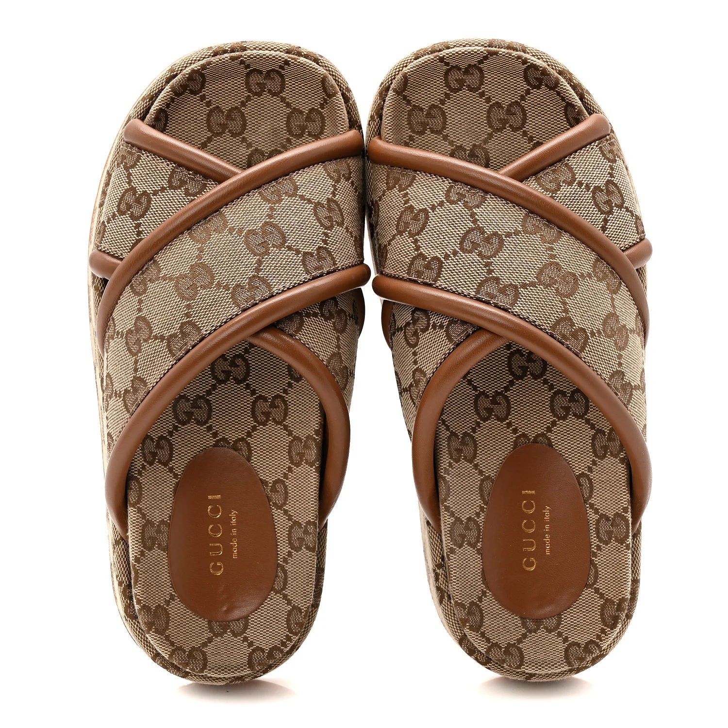 Gucci GG Monogram Platform Slides