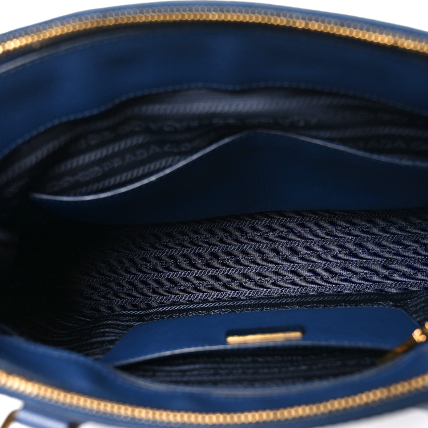 Prada Blue Saffiano Galleria Tote