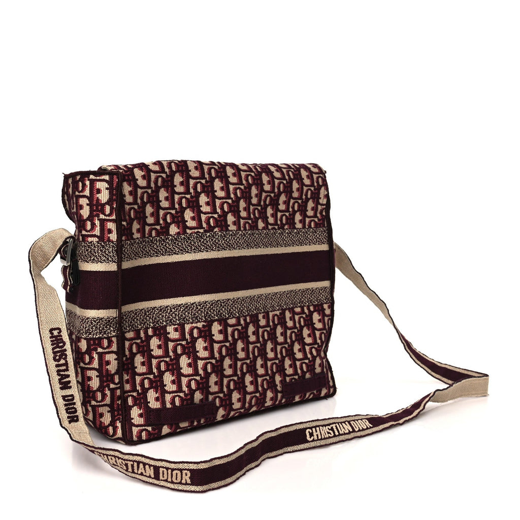 Dior Oblique Burgundy Messenger Bag