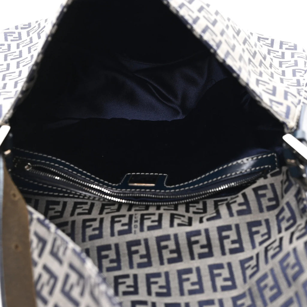 Fendi Navy Zucchino Canvas Bag