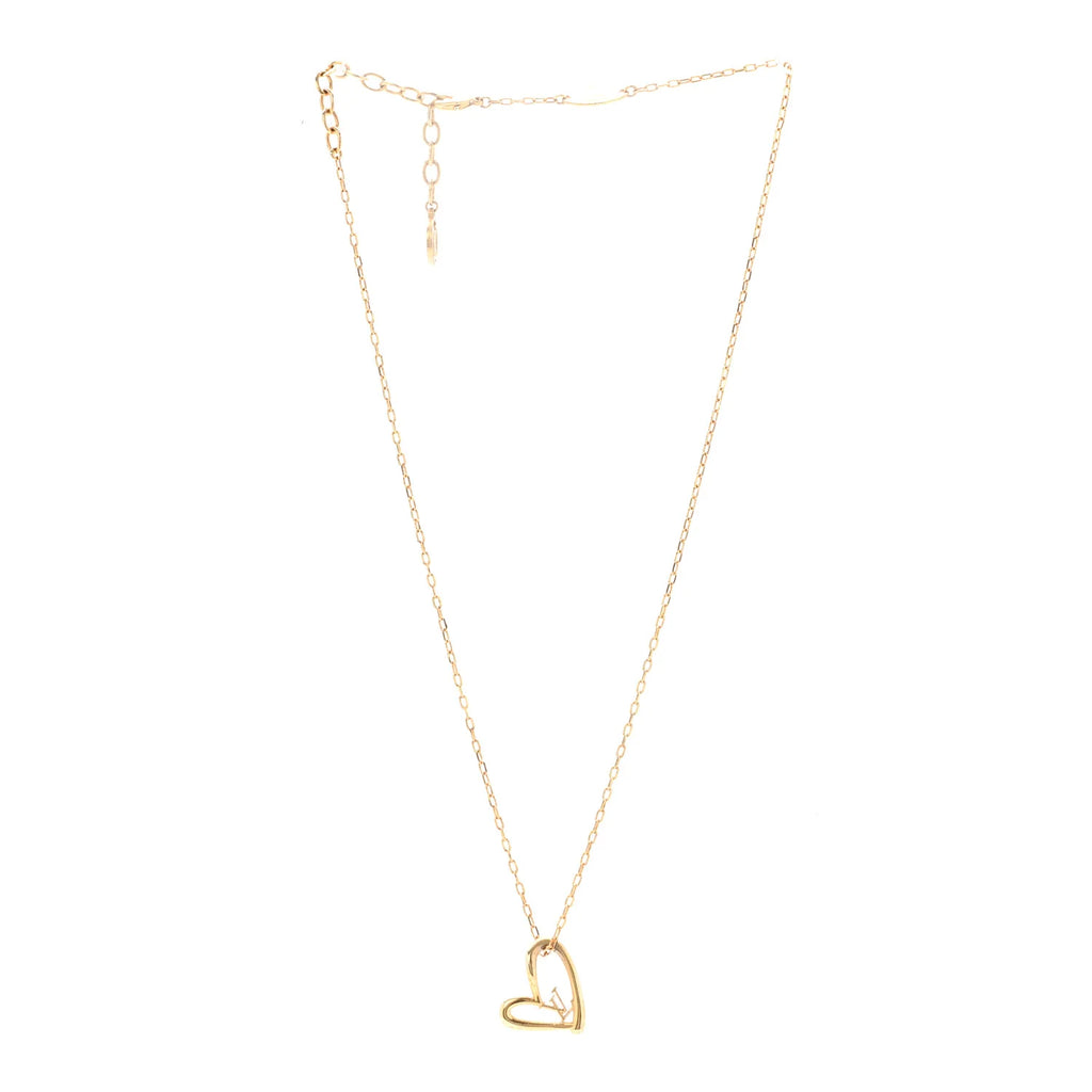 Louis Vuitton Gold Heart Necklace