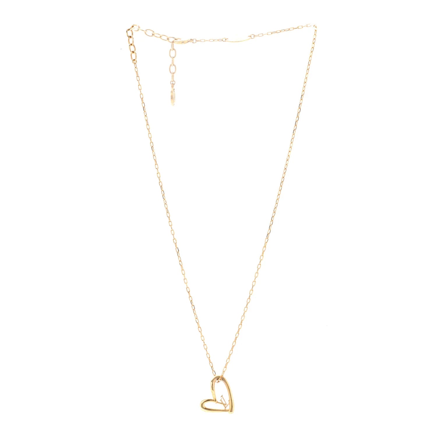 Louis Vuitton Gold Heart Necklace