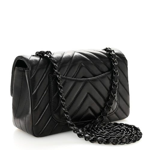 Chanel Black Chevron Quilted Bag