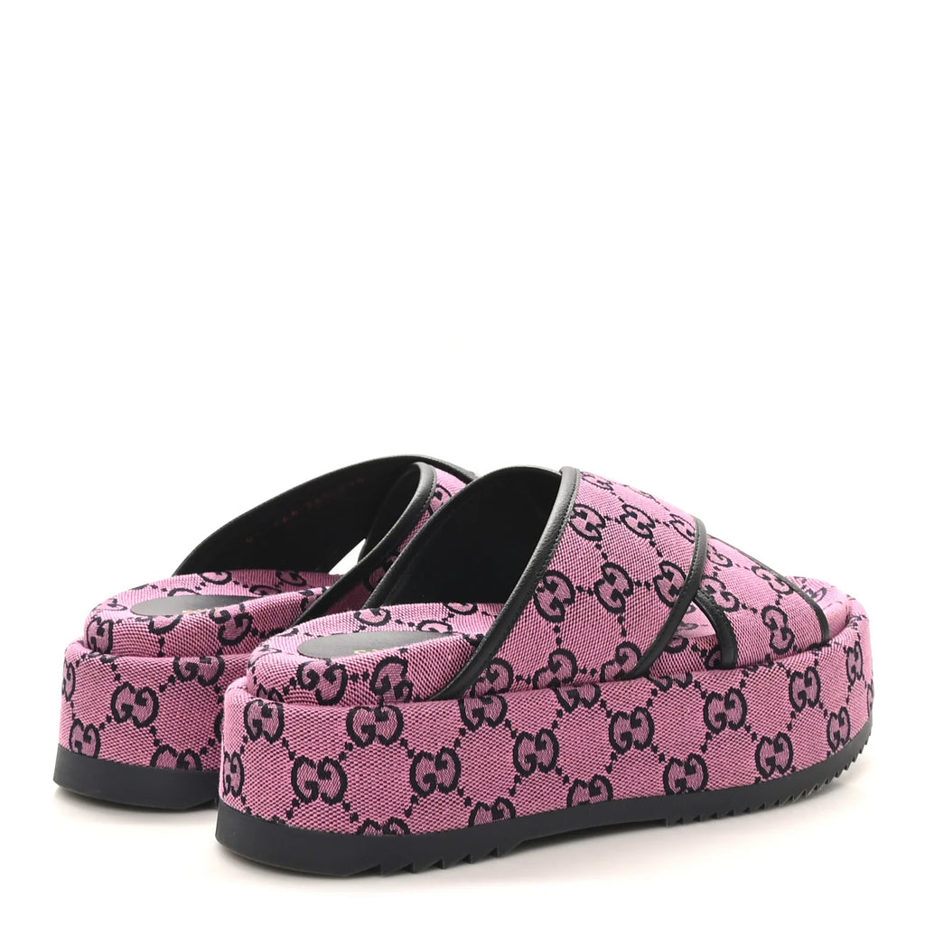 Gucci GG Monogram Platform Slides