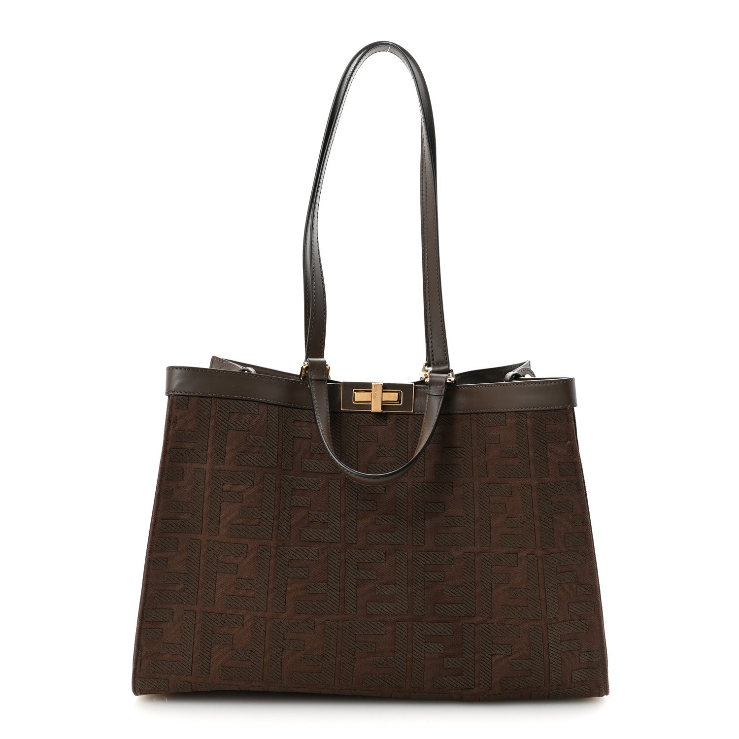 Fendi Brown FF Monogram Peekaboo