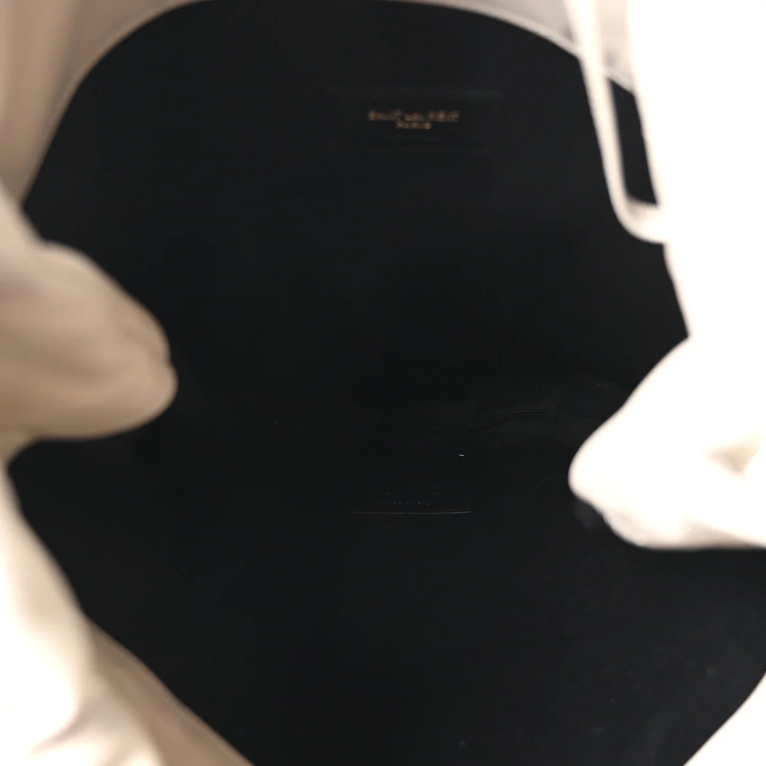Saint Laurent White Quilted Bucket