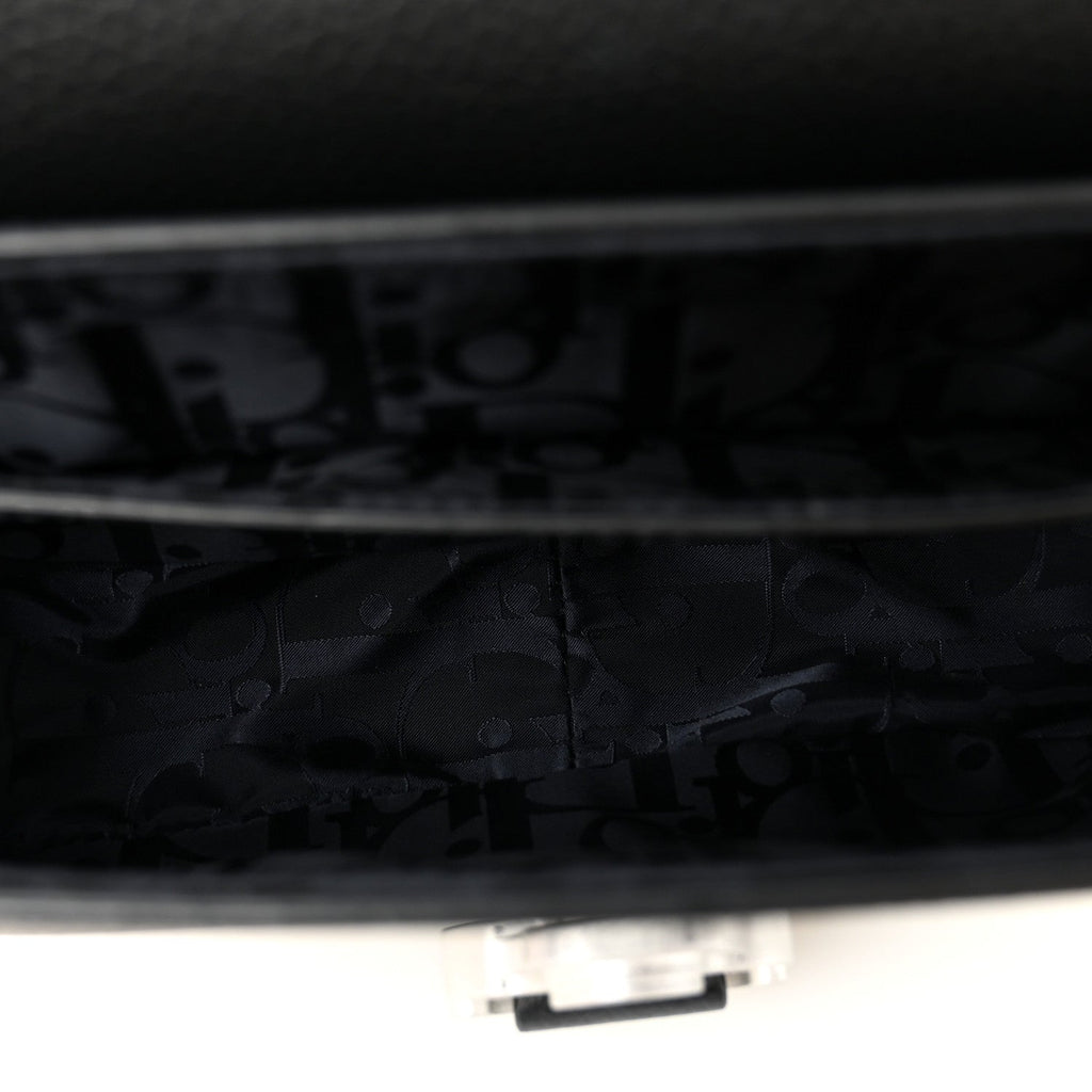 Dior Black Grained Saddle Crossbody