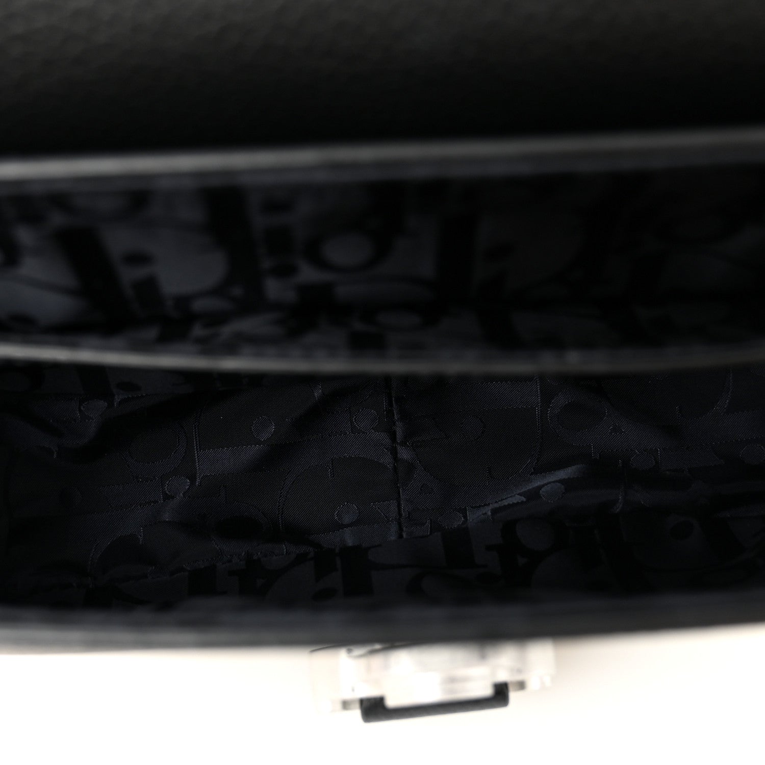 Dior Black Grained Saddle Crossbody