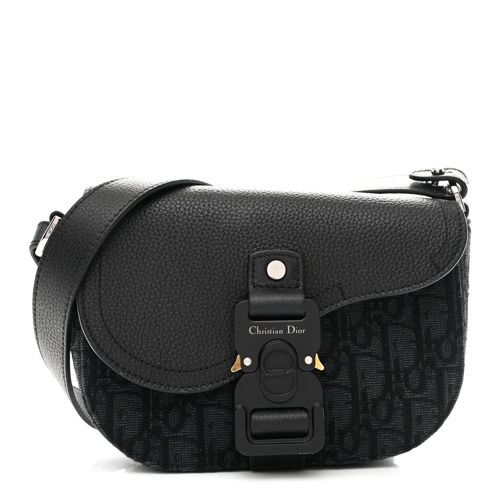 Dior Black Oblique Saddle Crossbody