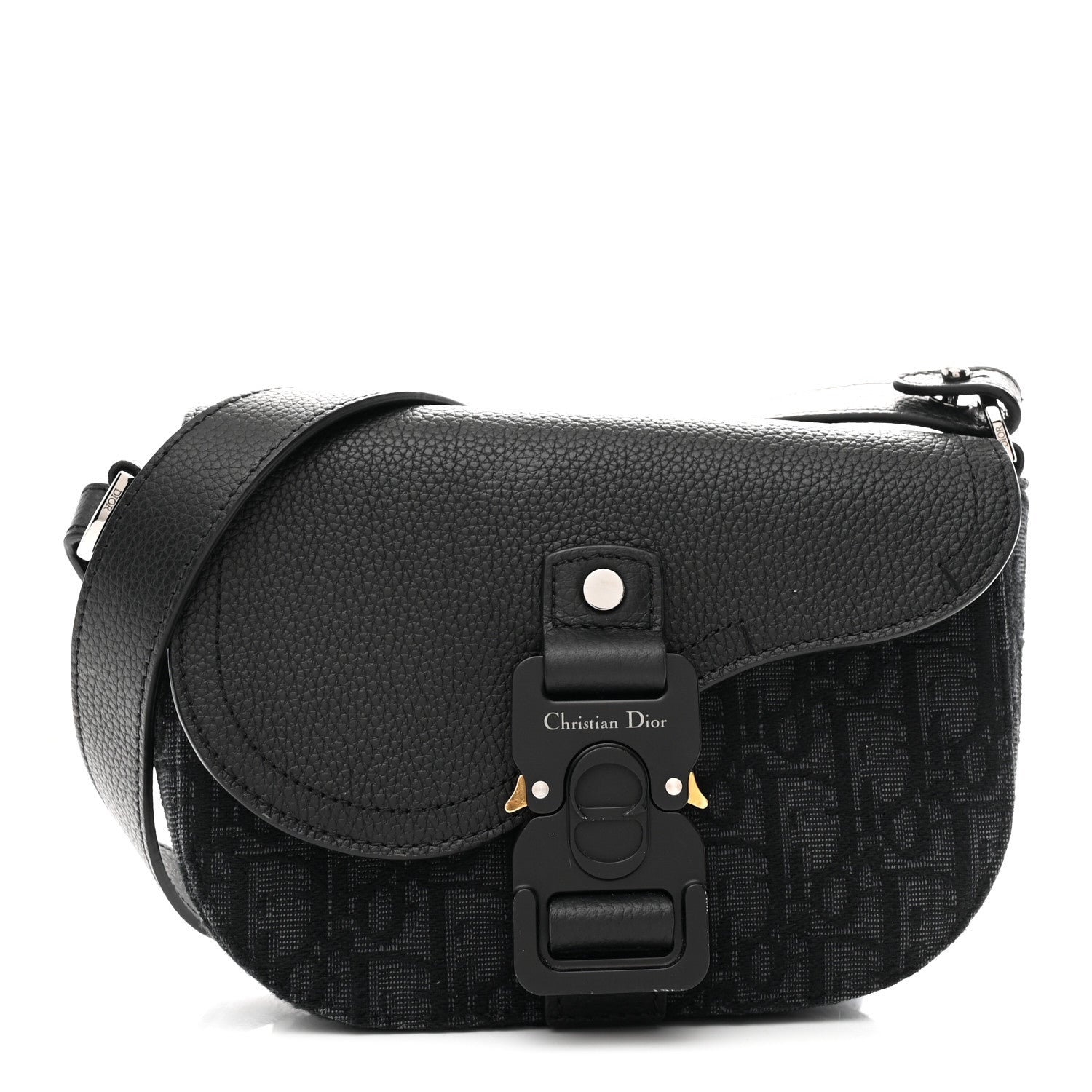 Dior Black Oblique Saddle Crossbody