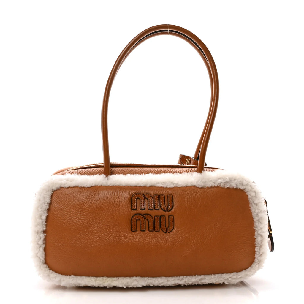 Miu Miu Tan Shearling Bag