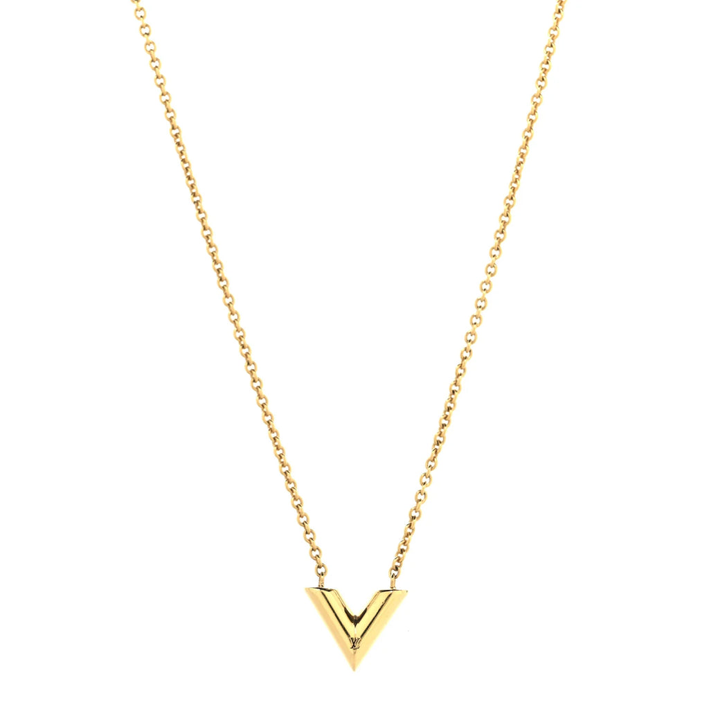 Louis Vuitton Gold Essential V Necklace