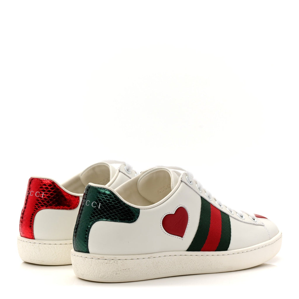 Gucci Ace Heart Leather Sneakers