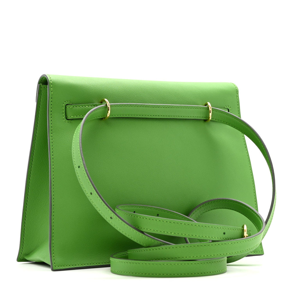 Hermes Green Leather Kelly Danse