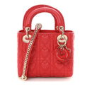 Dior Red Heart Cannage Mini Lady Dior