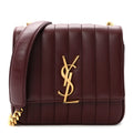 Saint Laurent Burgundy Quilted Vicky
