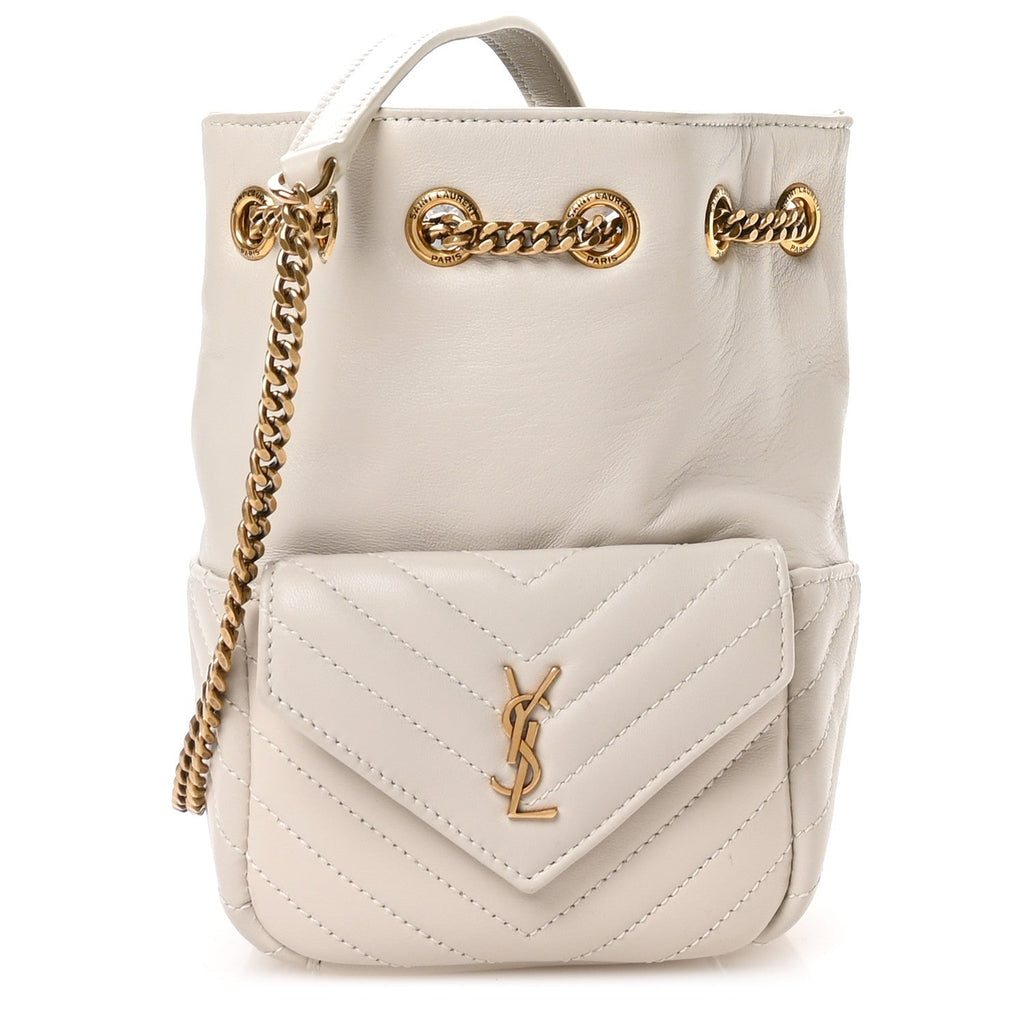 Saint Laurent Cream Joe Bucket Bag