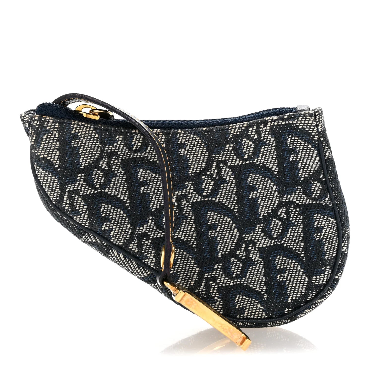 Dior Blue Oblique Jacquard Saddle