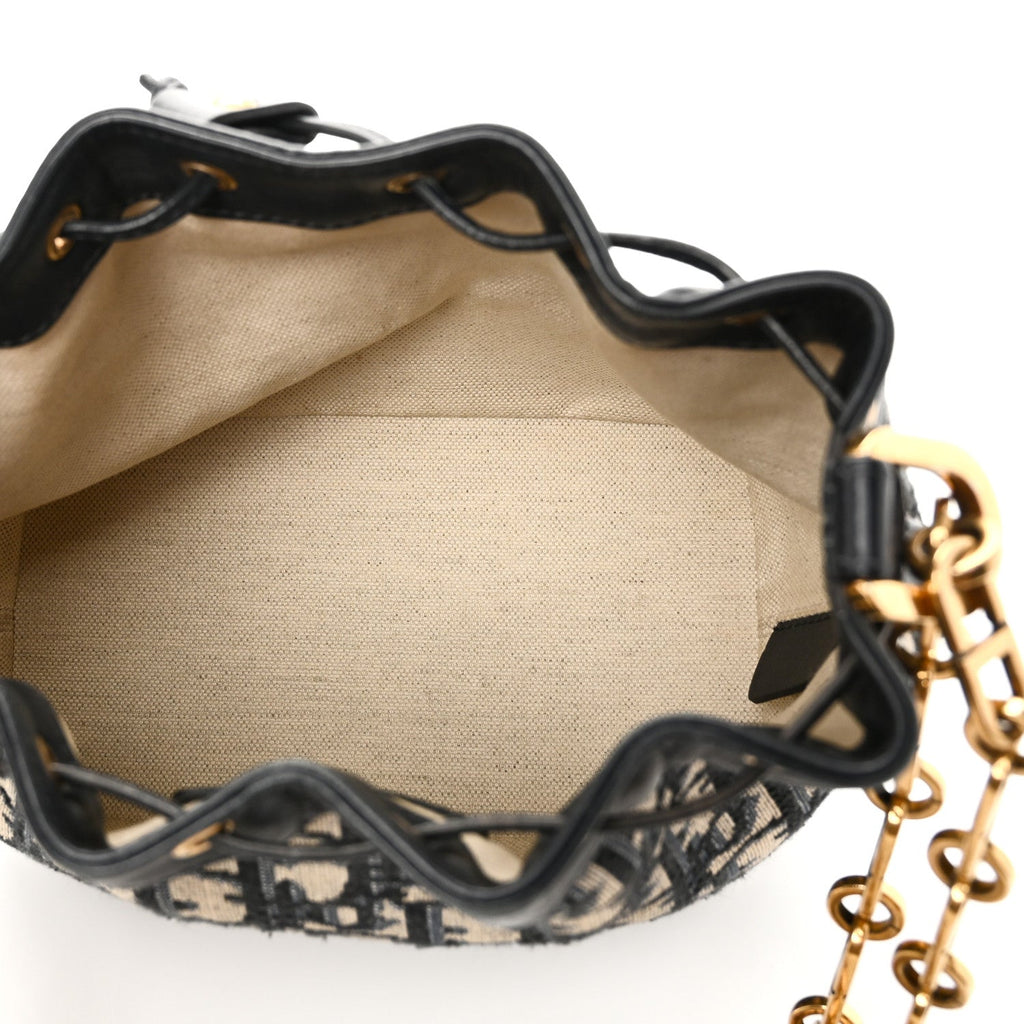 Dior Blue Oblique Bucket Bag