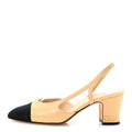 Chanel Two-Tone Slingback Block Pumps