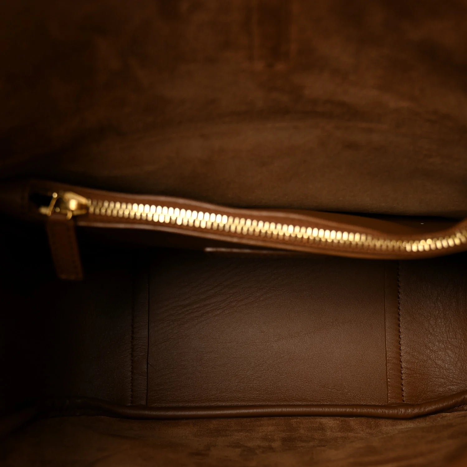 Saint Laurent Brown Grained Hobo