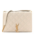 Saint Laurent Cream Quilted Bag