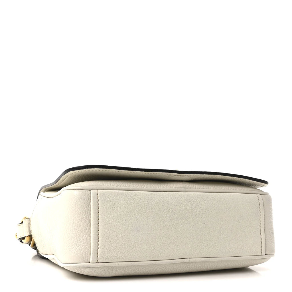 Prada White Grained Leather Crossbody